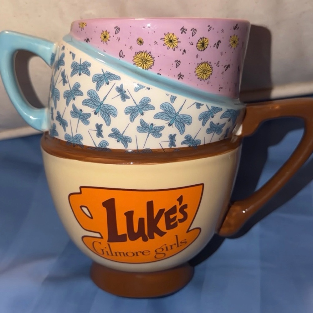 Luke's Gilmore Girls Stacked Mugs